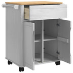 vidaXL Küchentrolley FLORO Weiß 72,5 x 45 x 80 cm Massivholz Kiefer