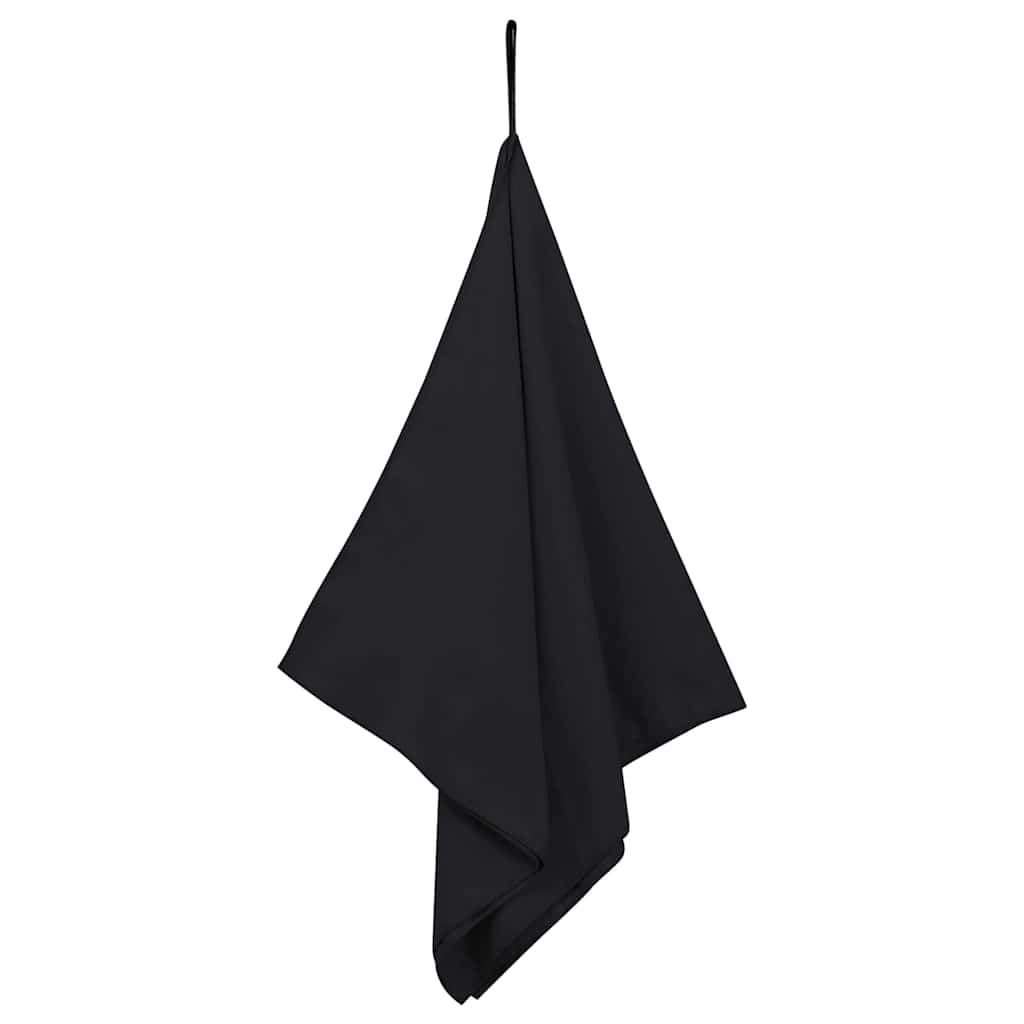 vidaXL Sporthandtücher 2 pcs Schwarz 100 x 50 cm