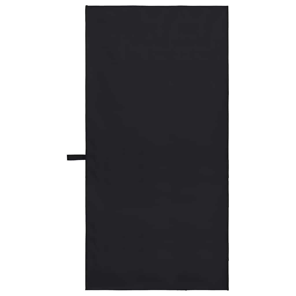 vidaXL Sporthandtücher 2 pcs Schwarz 100 x 50 cm