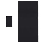 vidaXL Sporthandtuch Set 2 pcs Schwarz Stoff