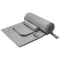 vidaXL Sporthandtuch Set 2 pcs Schwarz Stoff