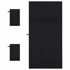 vidaXL Sporthandtuch Set 3 pcs Schwarz Polyester und Polyamid
