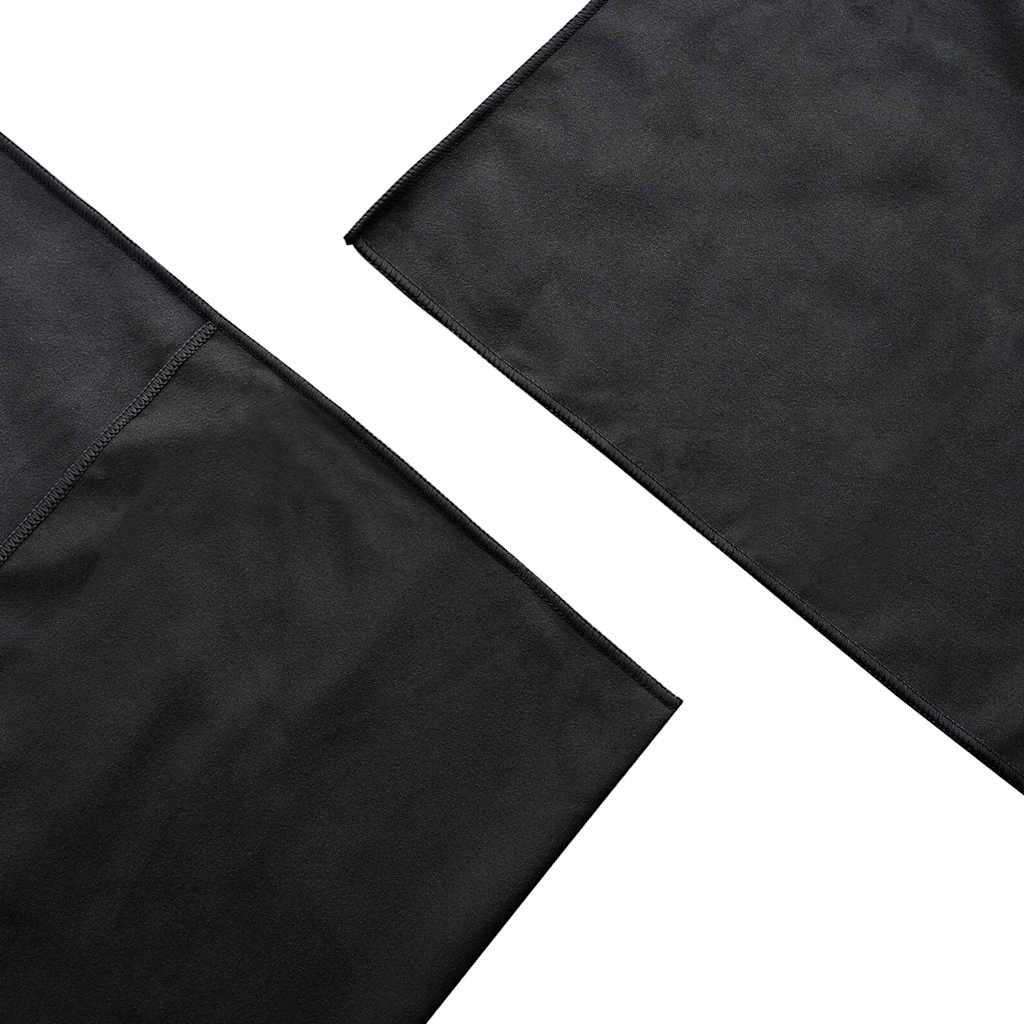 vidaXL Außenstuhl Handtücher 2 pcs Schwarz 130 x 60 cm