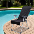vidaXL Außenstuhl Handtücher 2 pcs Schwarz 130 x 60 cm