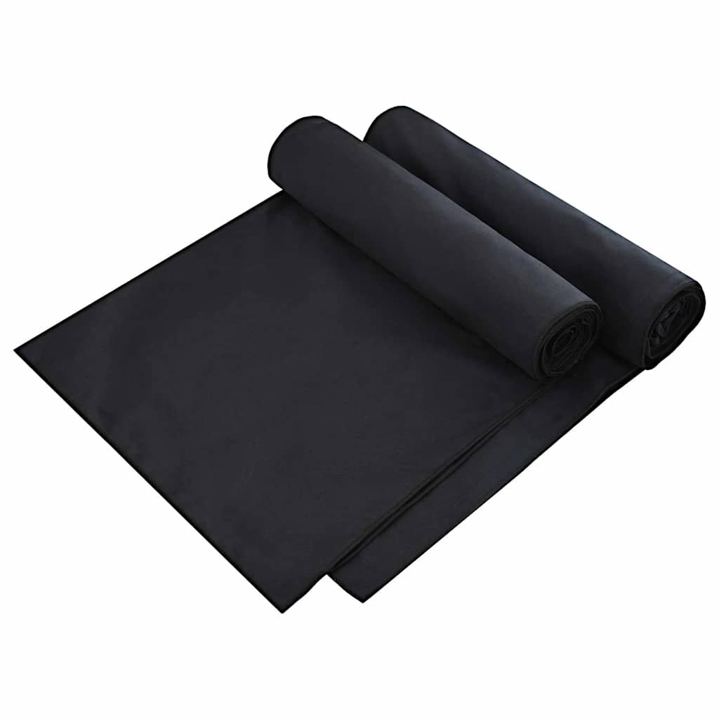 vidaXL Sonnenliege-Tücher 2 pcs Schwarz 210 x 75 cm