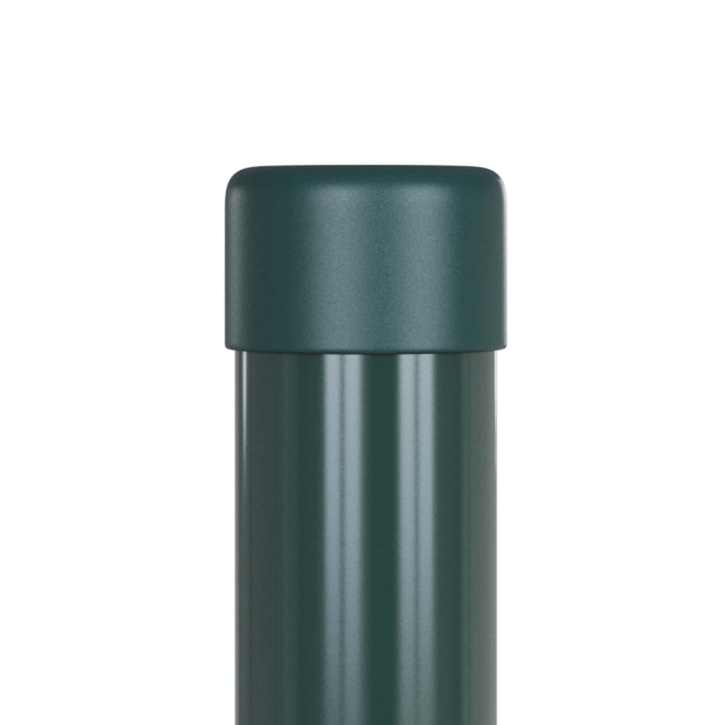 vidaXL Zaunpfosten 2 pcs Grün 50 cm Pulverbeschichteter Stahl