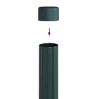vidaXL Zaunpfosten 12 pcs Grün 50 cm Pulverbeschichteter Stahl