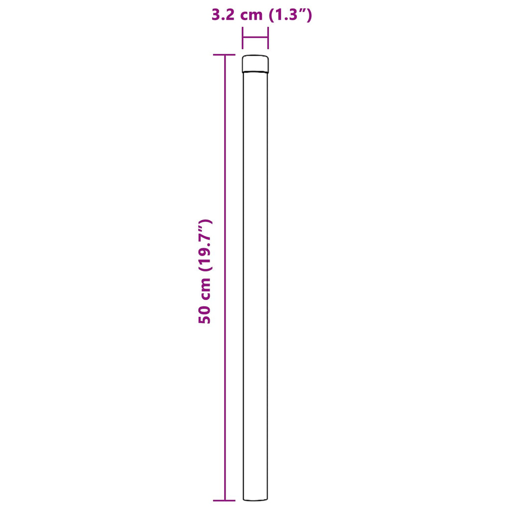 vidaXL Zaunpfosten 12 pcs Grün 50 cm Pulverbeschichteter Stahl