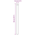 vidaXL Zaunpfosten 12 pcs Grün 50 cm Pulverbeschichteter Stahl
