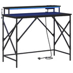 vidaXL Schreibtisch mit Regal Schwarz Eichen-Optik 100 x 50 x 86,5 cm