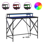 vidaXL Schreibtisch mit Regal Schwarz Eichen-Optik 100 x 50 x 86,5 cm