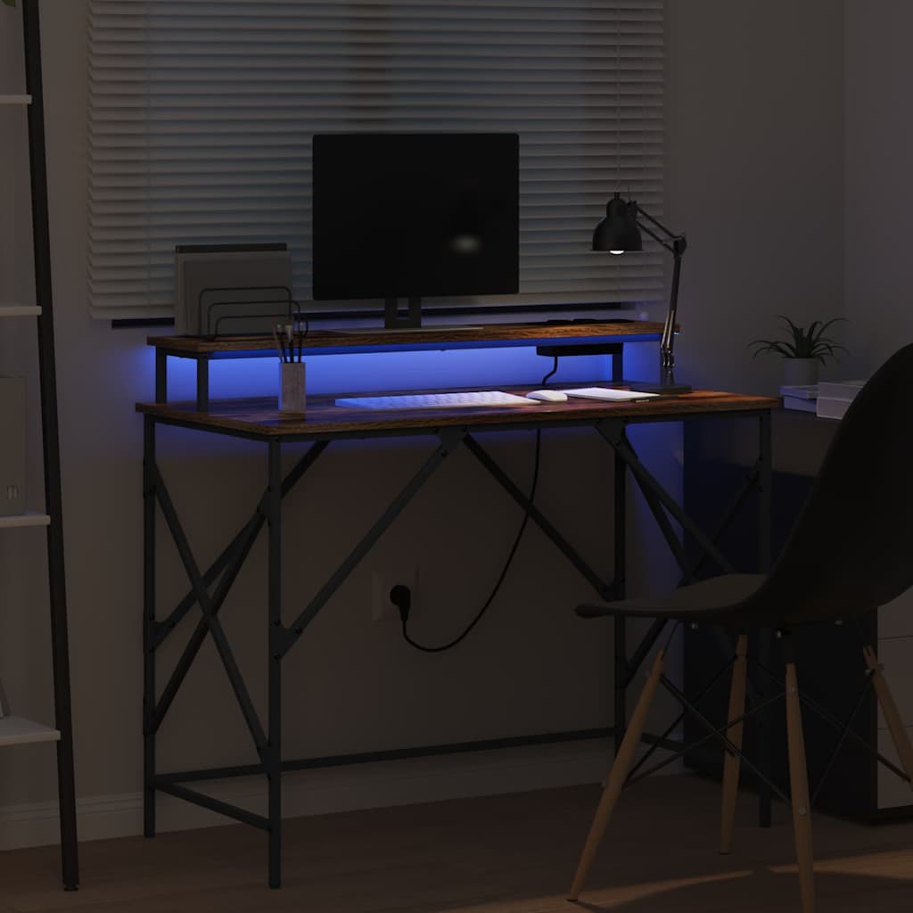 vidaXL Schreibtisch Geräucherte Eiche 100 x 50 x 86,5 cm Holzwerkstoff