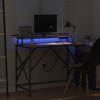 vidaXL Schreibtisch Geräucherte Eiche 100 x 50 x 86,5 cm Holzwerkstoff