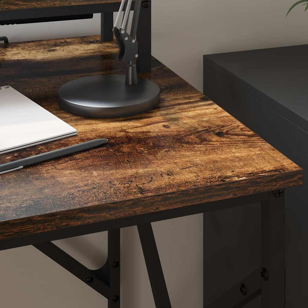 vidaXL Schreibtisch Geräucherte Eiche 100 x 50 x 86,5 cm Holzwerkstoff