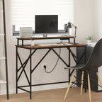vidaXL Schreibtisch Geräucherte Eiche 100 x 50 x 86,5 cm Holzwerkstoff