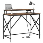 vidaXL Schreibtisch Geräucherte Eiche 100 x 50 x 86,5 cm Holzwerkstoff