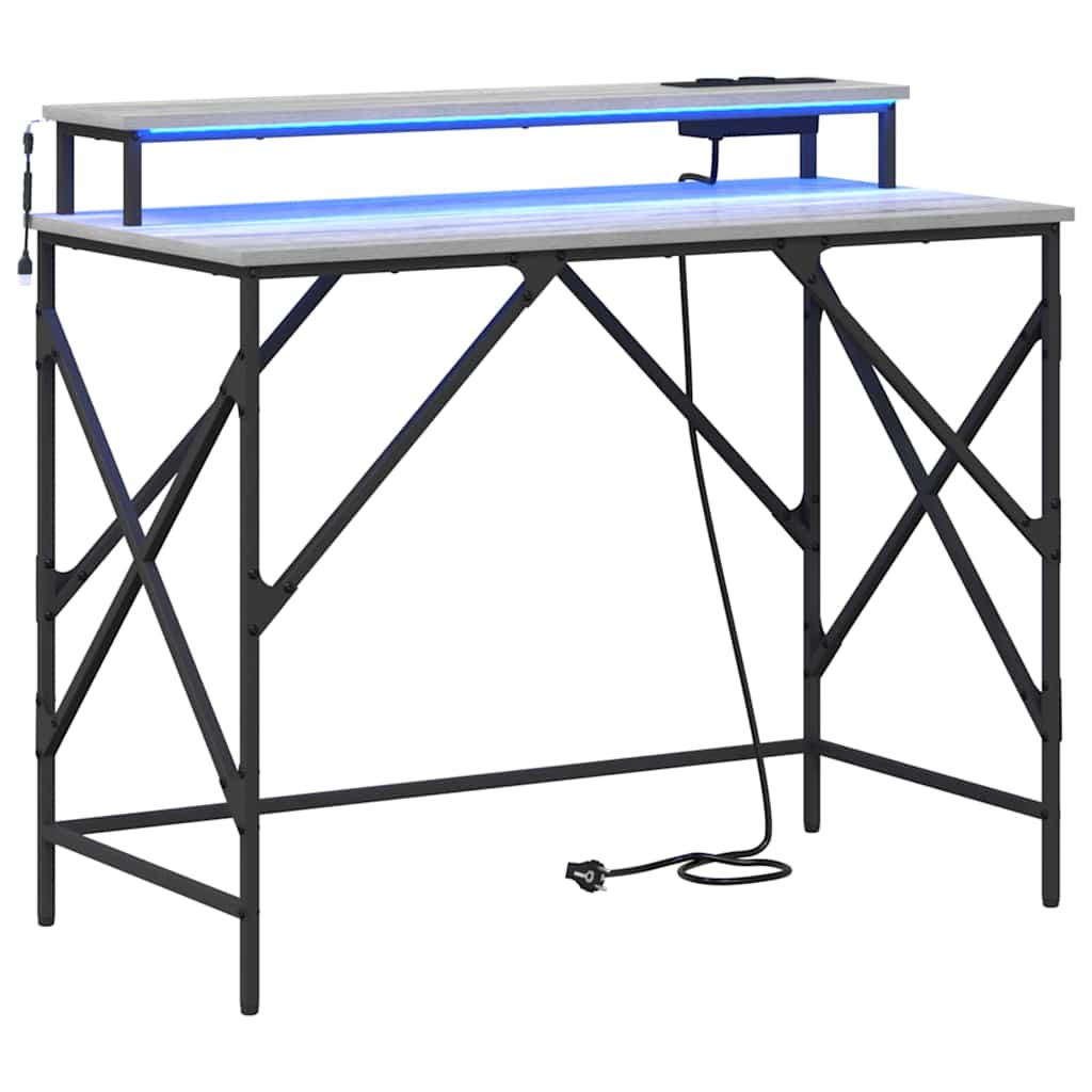 vidaXL Schreibtisch Graues Sonoma 100 x 50 x 86,5 cm Holzwerkstoff