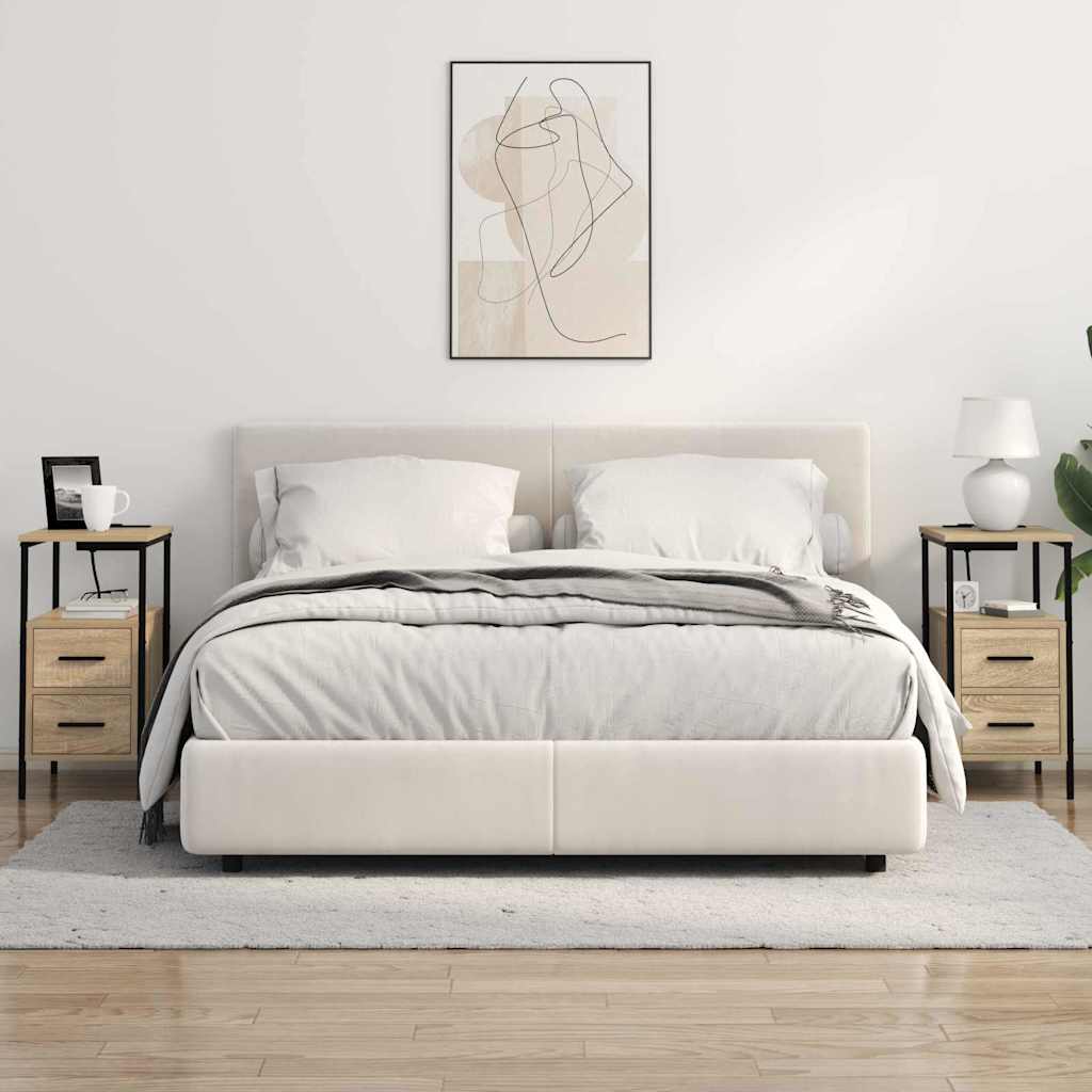 vidaXL Nachttisch 2 pcs Sonoma-Eiche 30 x 48 x 61 cm Holzwerkstoff