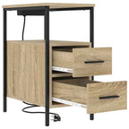 vidaXL Nachttisch 2 pcs Sonoma-Eiche 30 x 48 x 61 cm Holzwerkstoff