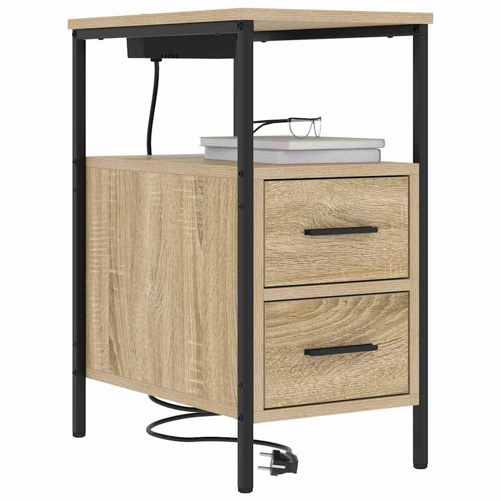 vidaXL Nachttisch 2 pcs Sonoma-Eiche 30 x 48 x 61 cm Holzwerkstoff