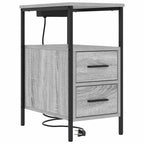 vidaXL Nachttisch 2 pcs Graues Sonoma 30 x 48 x 61 cm Holzwerkstoff