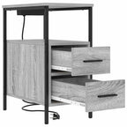 vidaXL Nachttisch 2 pcs Graues Sonoma 30 x 48 x 61 cm Holzwerkstoff