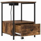 vidaXL Nachttisch mit Speicher 2 pcs Geräucherte Eiche 42 x 41 x 56 cm