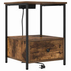 vidaXL Nachttisch mit Speicher 2 pcs Geräucherte Eiche 42 x 41 x 56 cm