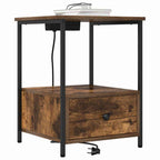 vidaXL Nachttisch mit Speicher 2 pcs Geräucherte Eiche 42 x 41 x 56 cm