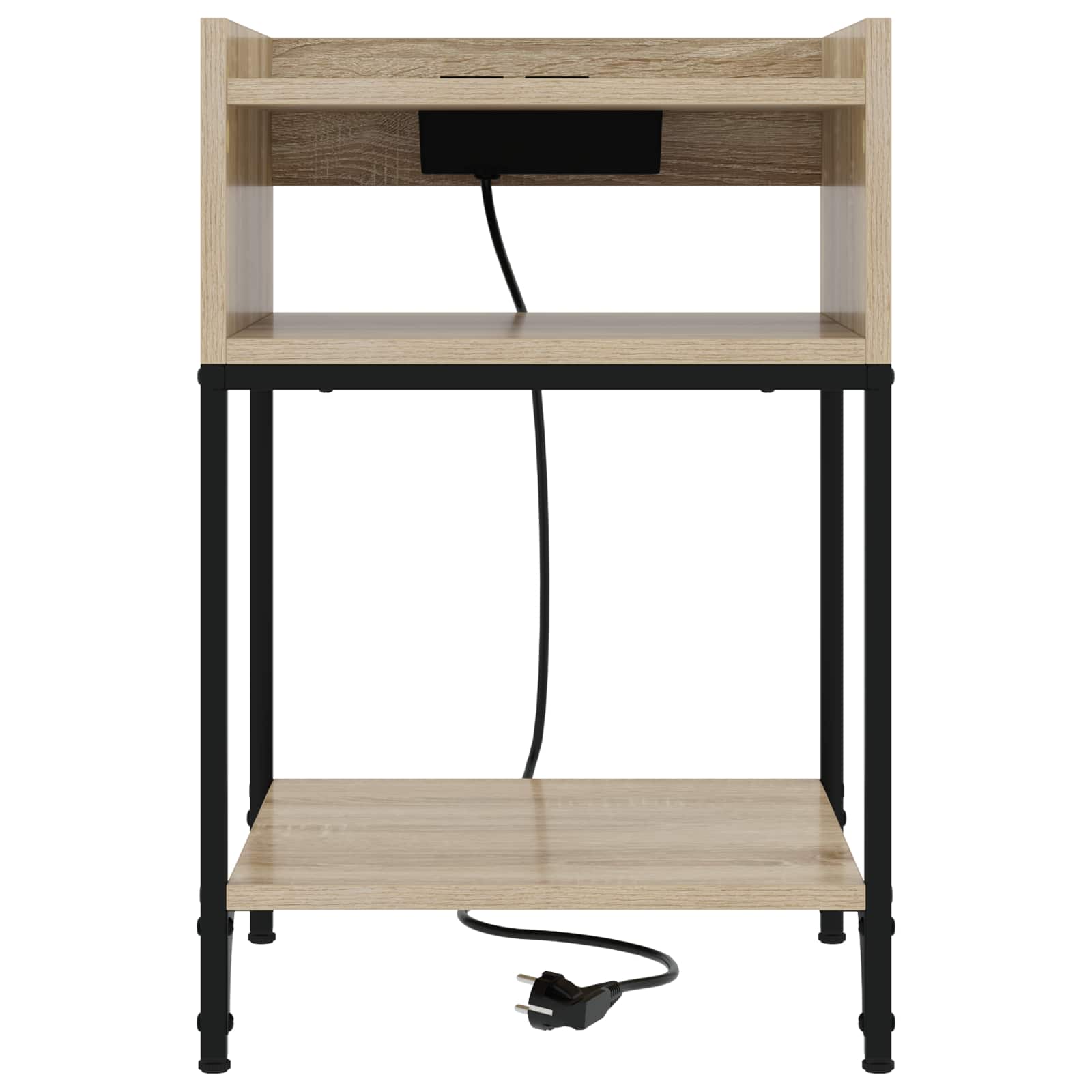 vidaXL Nachttisch mit Regal Sonoma-Eiche 40 x 40 x 61 cm Holzwerkstoff