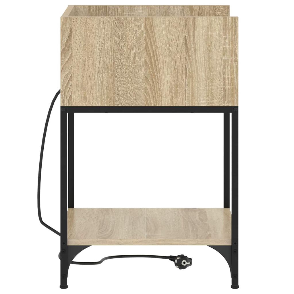 vidaXL Nachttisch mit Regal Sonoma-Eiche 40 x 40 x 61 cm Holzwerkstoff