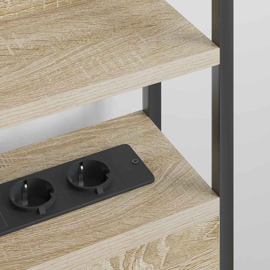 vidaXL Aufbewahrungskopfteil mit Speicher Sonoma-Eiche Holzwerkstoff