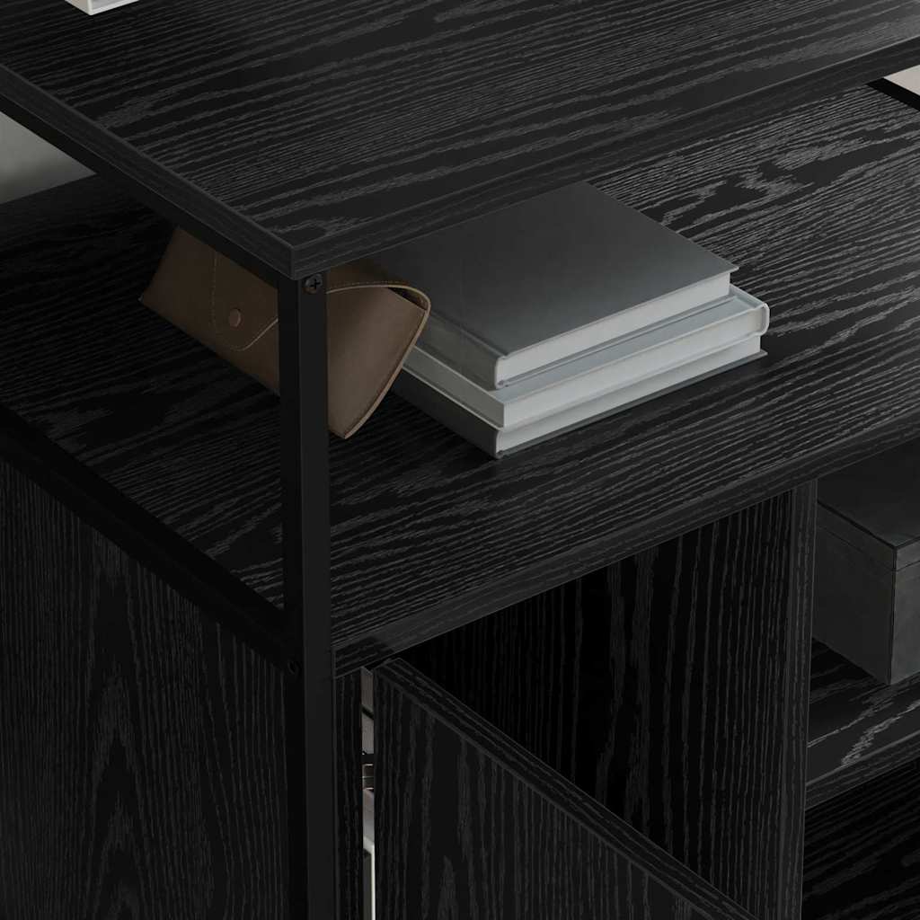 vidaXL Schrank mit Ladestation Schwarz Eichen-Optik 61 x 46 x 67 cm