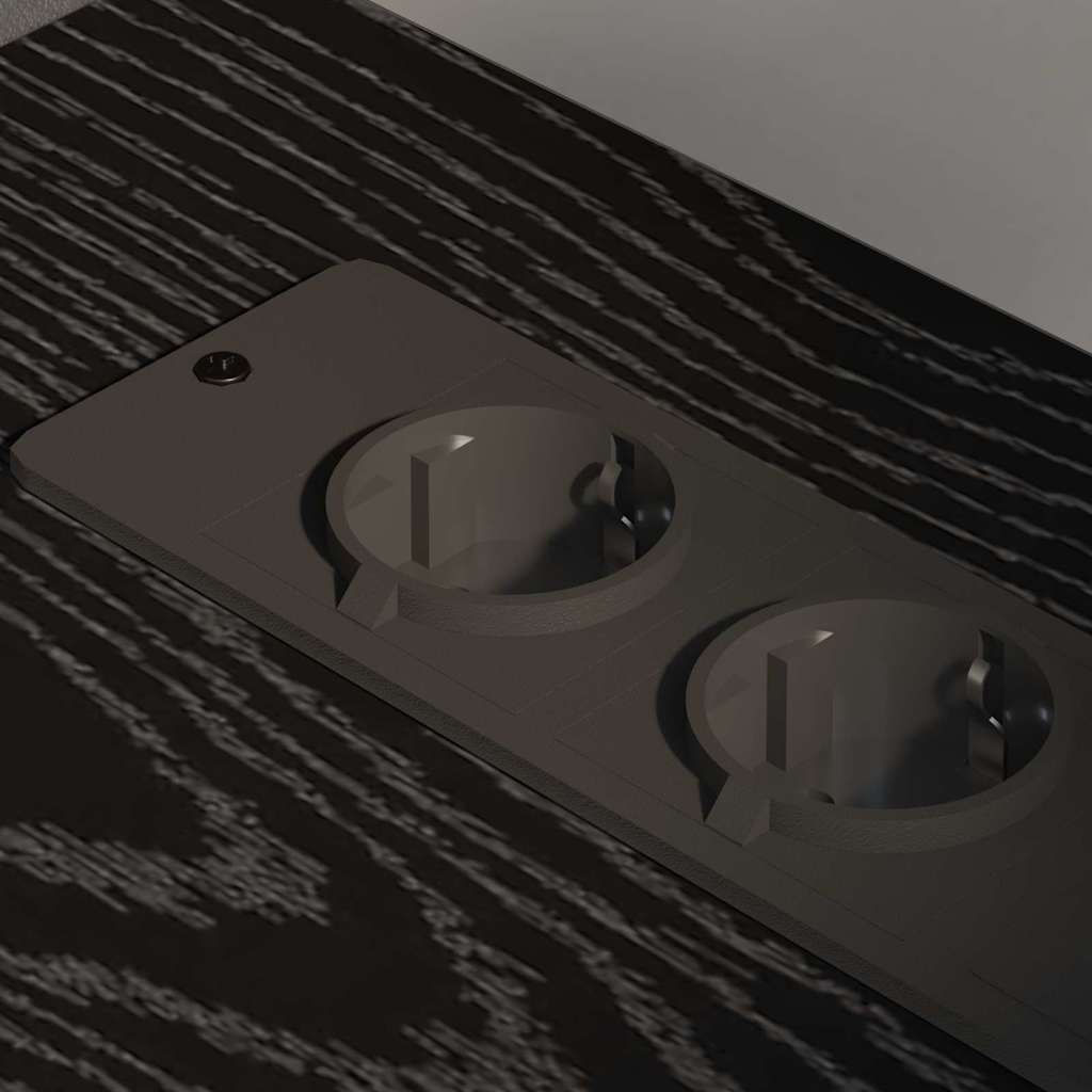 vidaXL Schrank mit Ladestation Schwarz Eichen-Optik 61 x 46 x 67 cm