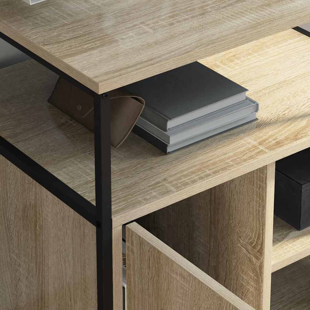 vidaXL Schrank mit Ladestation Mit Rad Sonoma-Eiche 61 x 46 x 67 cm