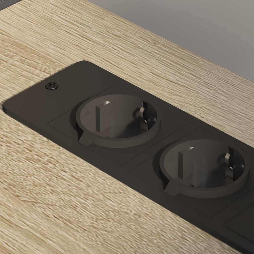 vidaXL Schrank mit Ladestation Mit Rad Sonoma-Eiche 61 x 46 x 67 cm