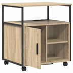 vidaXL Schrank mit Ladestation Mit Rad Sonoma-Eiche 61 x 46 x 67 cm