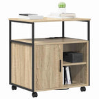 vidaXL Schrank mit Ladestation Mit Rad Sonoma-Eiche 61 x 46 x 67 cm