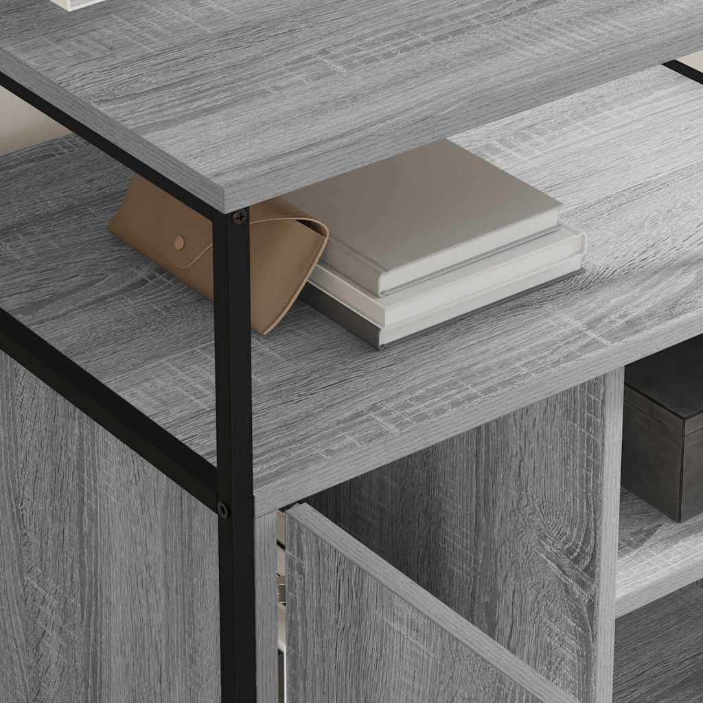 vidaXL Schrank mit Ladestation Mit Rad Graues Sonoma 61 x 46 x 67 cm