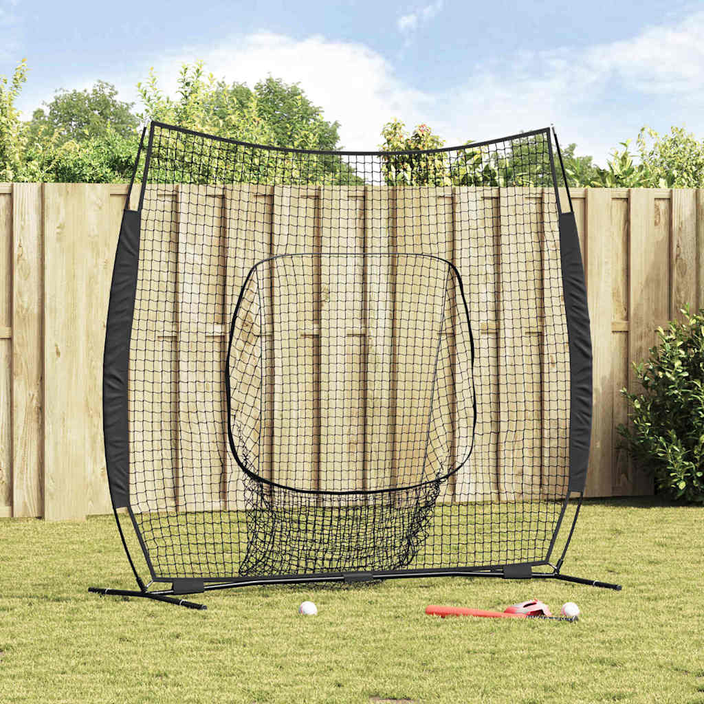 vidaXL Baseball-Übungsnetz Schwarz 250 x 106 x 209 cm Polyester
