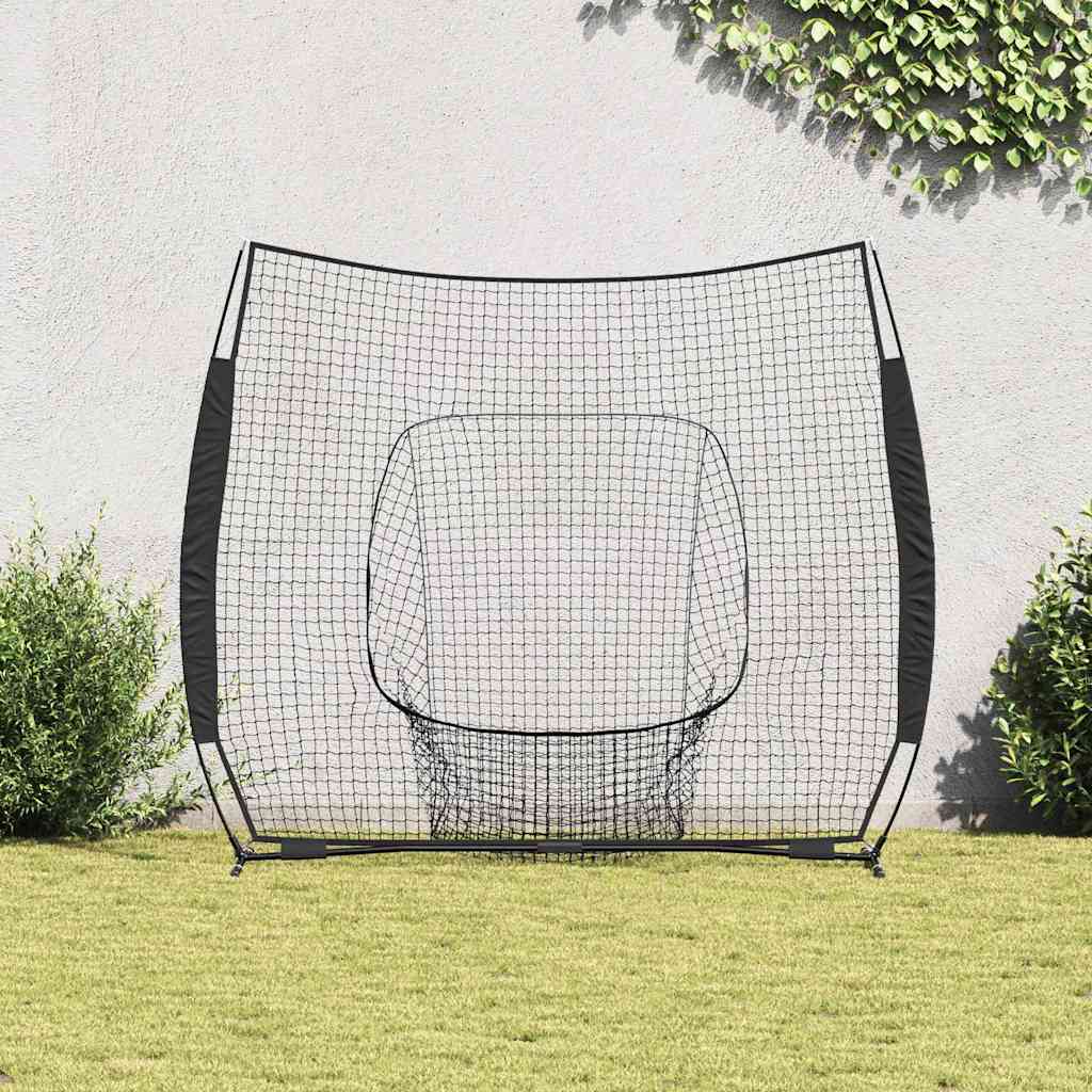 vidaXL Baseball-Übungsnetz Schwarz 250 x 106 x 209 cm Polyester