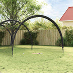 vidaXL Baseball & Softball Schwarz 702 x 369,5 x 243,5 cm Polyester
