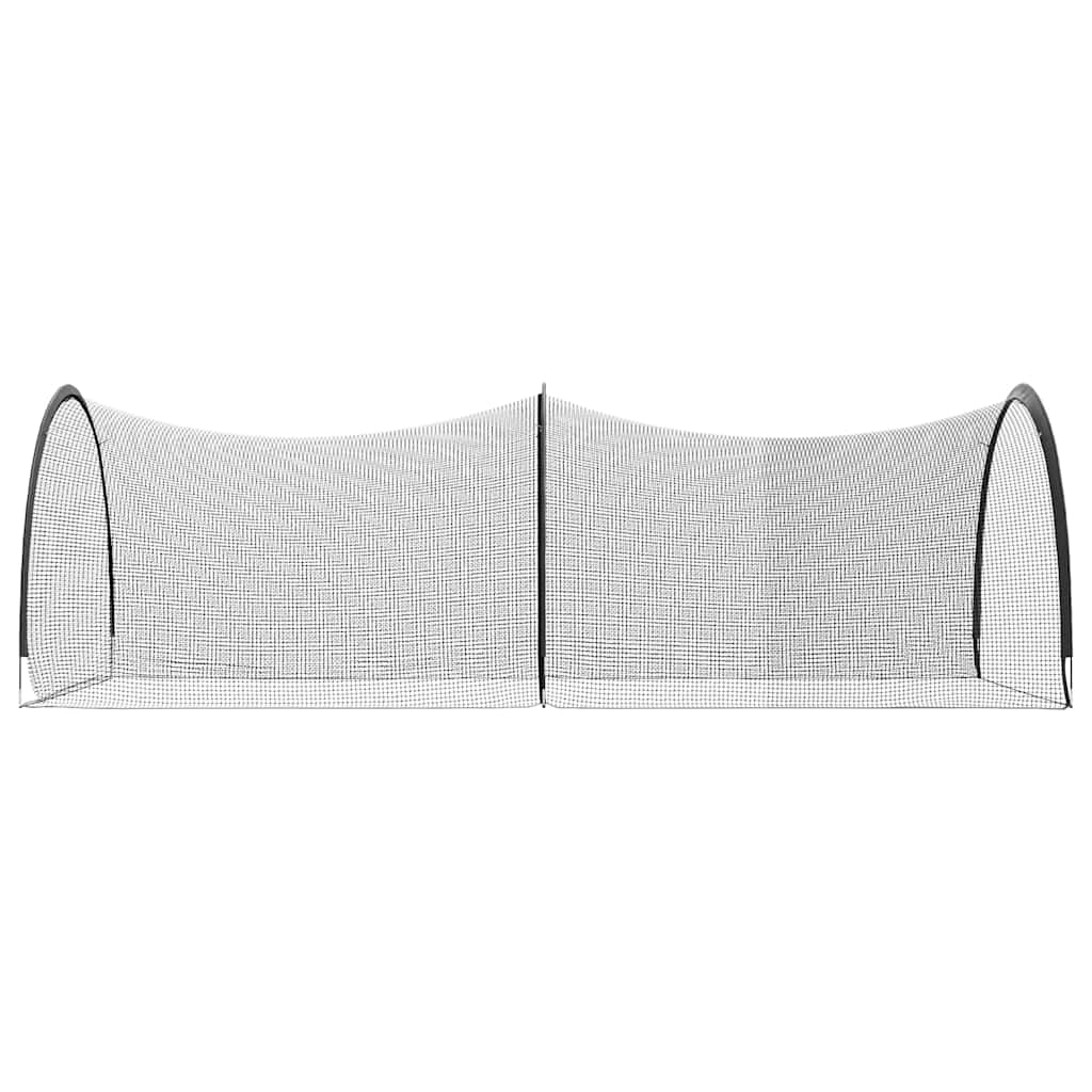 vidaXL Baseball & Softball Schwarz 702 x 369,5 x 243,5 cm Polyester