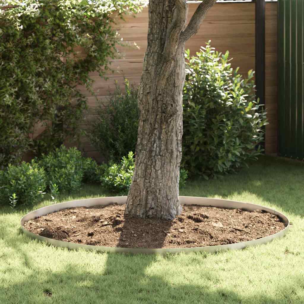 vidaXL Raseneinfassung 4 pcs Silber 450 x 0,05 x 10 cm Edelstahl