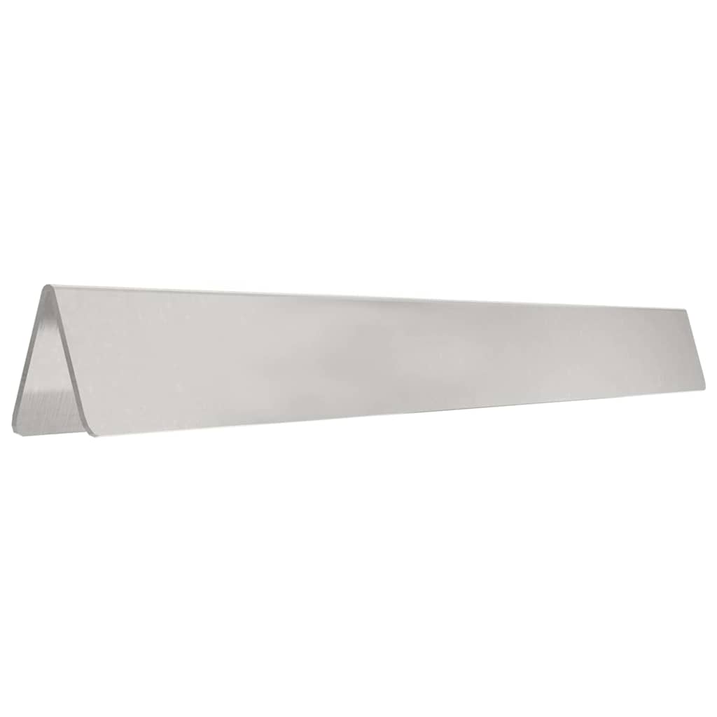 vidaXL Raseneinfassung 4 pcs Silber 450 x 0,05 x 10 cm Edelstahl