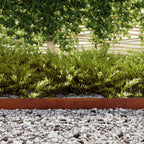 vidaXL Raseneinfassung 4 pcs Rostig 450 x 0,05 x 10 cm Wetterfeststahl