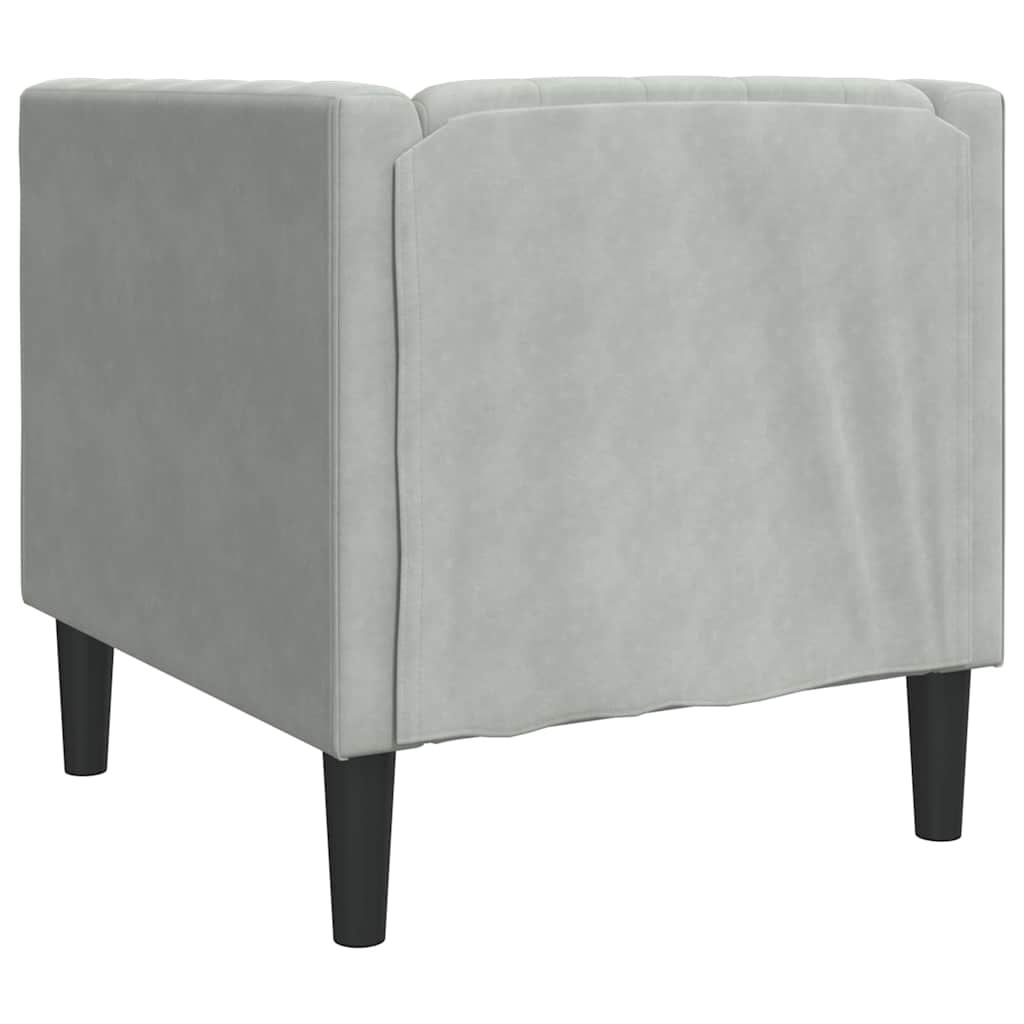 vidaXL Sofa Hellgrau 74,5 x 71 x 70,5 cm Samt