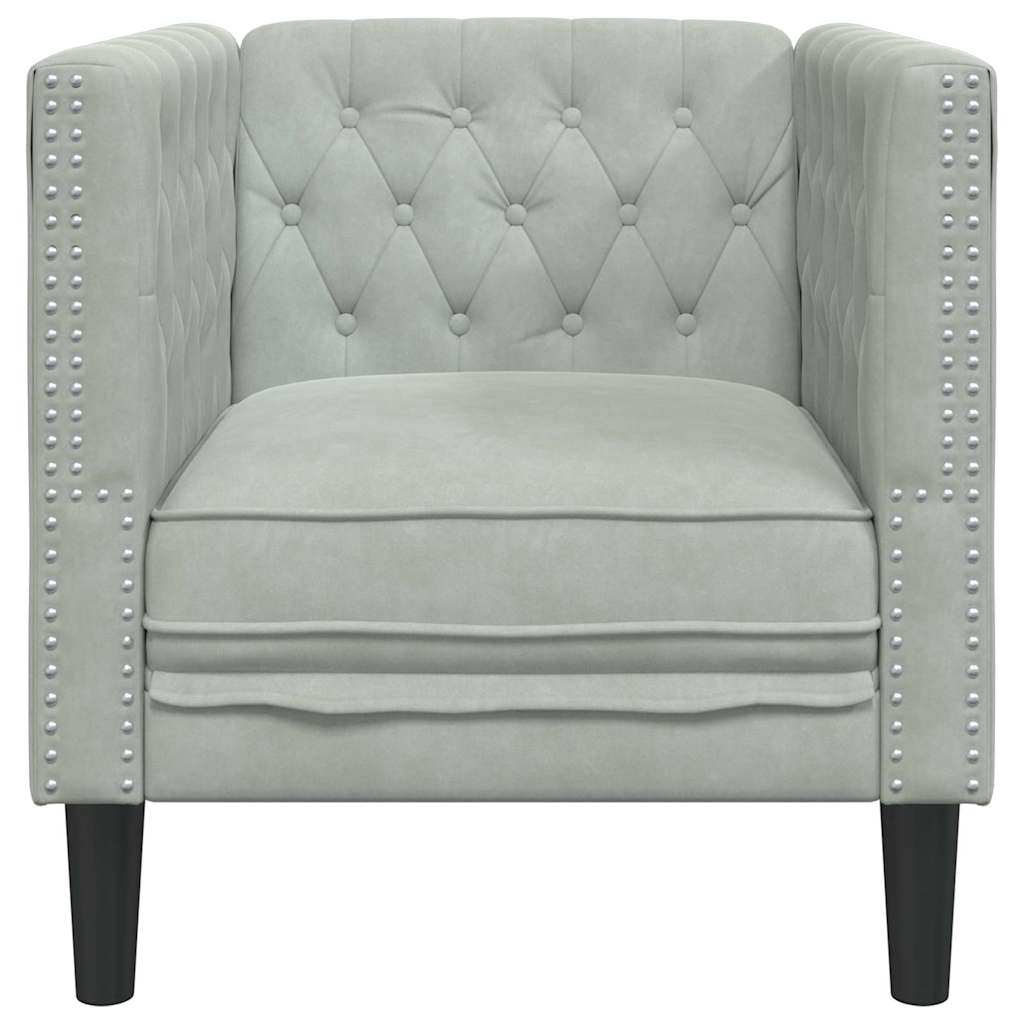 vidaXL Sofa Hellgrau 74,5 x 71 x 70,5 cm Samt