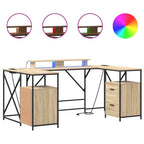vidaXL Schreibtisch Sonoma-Eiche 182 x 101 x 87,5 cm Holzwerkstoff