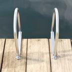 vidaXL 3-Stufen Dockleiter Silber 45 x 11,5 x 134 cm Aluminium